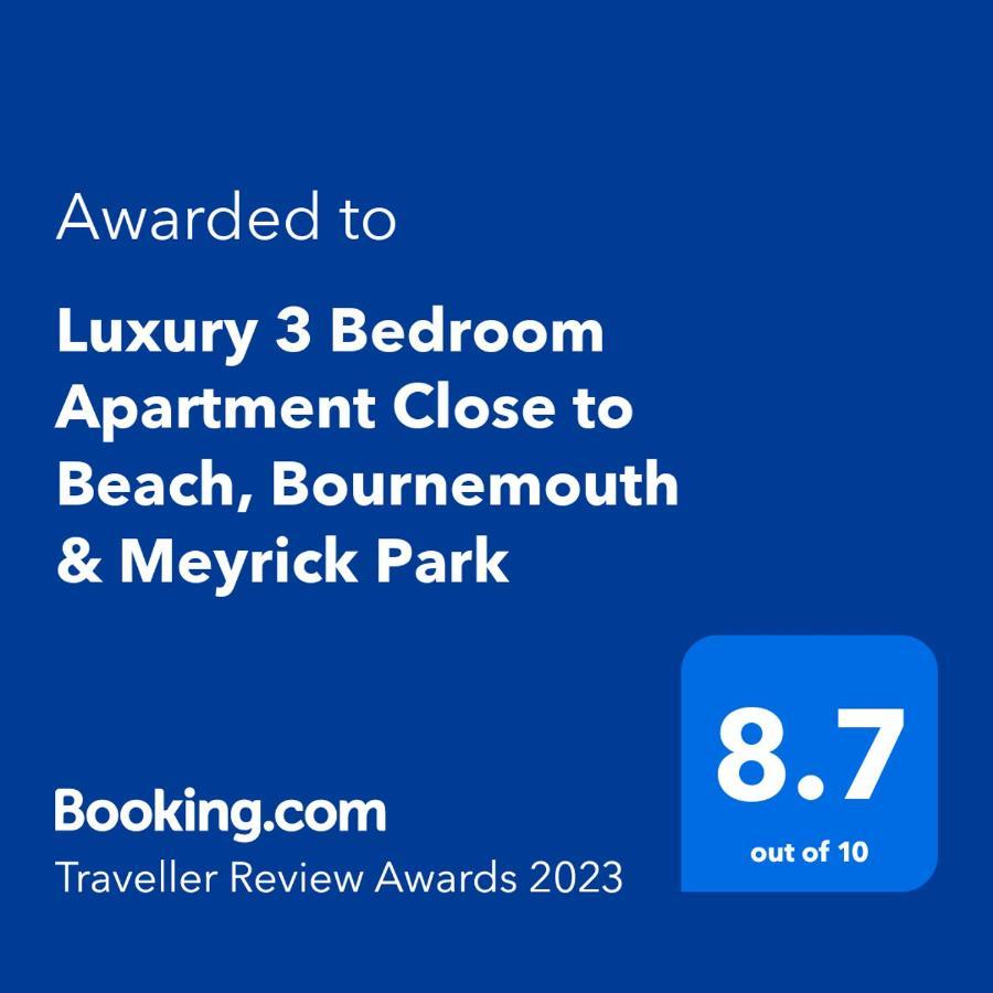 Luxury 3 Bedroom Apartment Close To Beach, Bournemouth & Meyrick Park Esterno foto